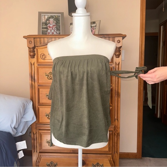 Suede Strapless Top - Picture 2 of 5